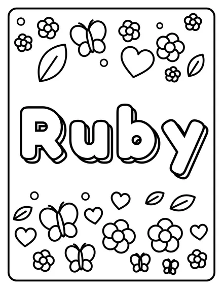 Ruby Name coloring page