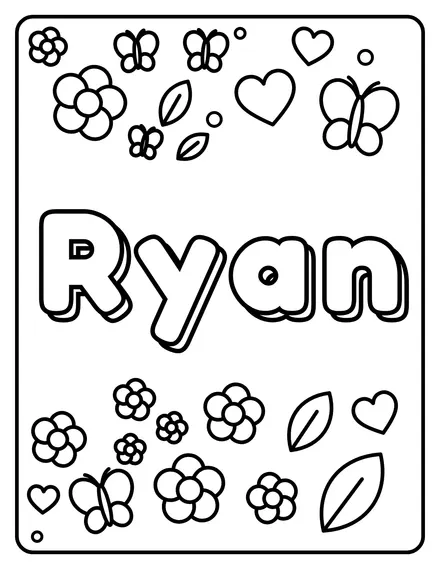Ryan Name coloring page