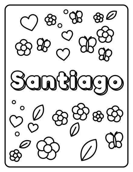 Santiago Name coloring page
