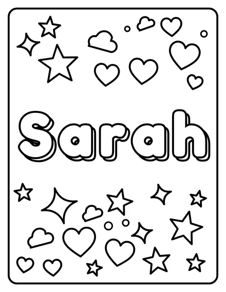 Sarah Name coloring page