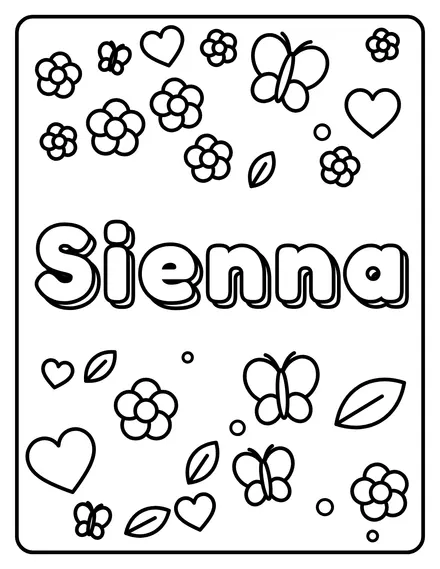 Sienna Name coloring page