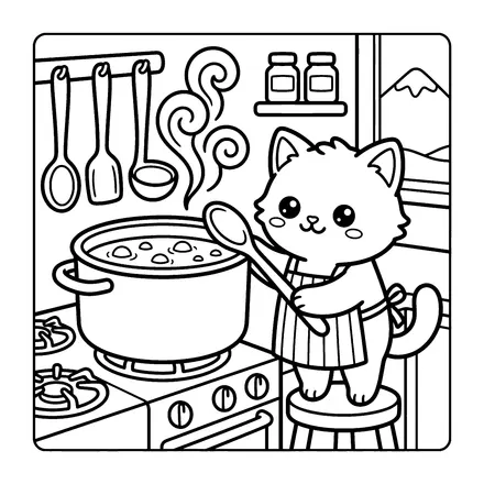 Soup Day coloring page