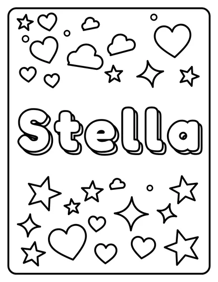 Stella Name coloring page
