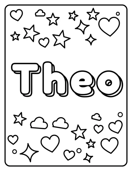 Theo Name coloring page