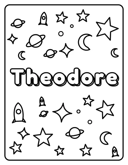 Theodore Name coloring page