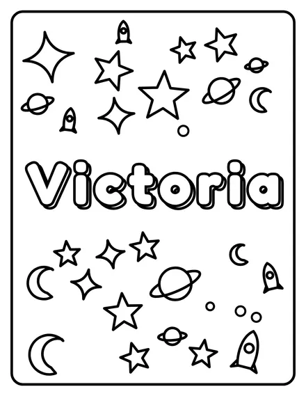 Victoria Name coloring page