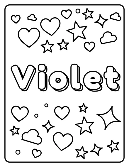 Violet Name coloring page