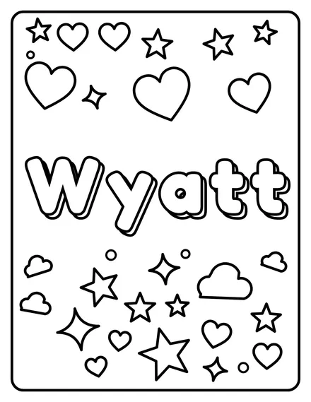 Wyatt Name coloring page